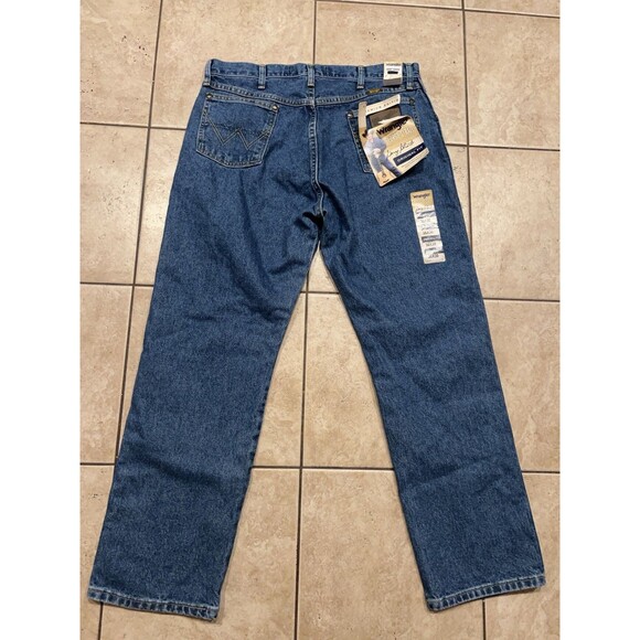 Wrangler Jeans Mens 36x30 George Straight Blue Premium Denim Cowboy Cut Reg Fit - Picture 2 of 8